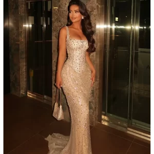 kf-S9bb3954e780246bc9a99f3c099804683t Contessa Dubai Custom Elegant Mermaid Court Train Prom Dress With Shiny Sequins vestidos de noche Square Collar party dress 2025