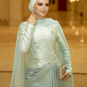 kf-Sc90deae479cd486bb3e739c84cc5ab0fp Contessa Dubai Custom Muslim Style Prom Dress With Elegant scarf Vestidos de noche Flower embroidery Formal evening dress 2025