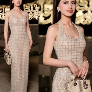 kf-Sc9c275c41a714faeba565694ca6370afE Contessa Dubai Custom Elegant Column Shiny Prom Dress Halter Neck Vestidos de noche Ankle-Length Formal evening dress 2025